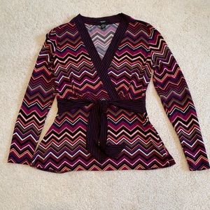 Alfani Multi Color Chevron Top.